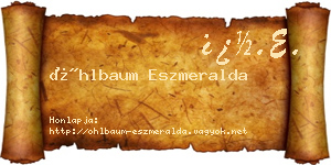Öhlbaum Eszmeralda névjegykártya